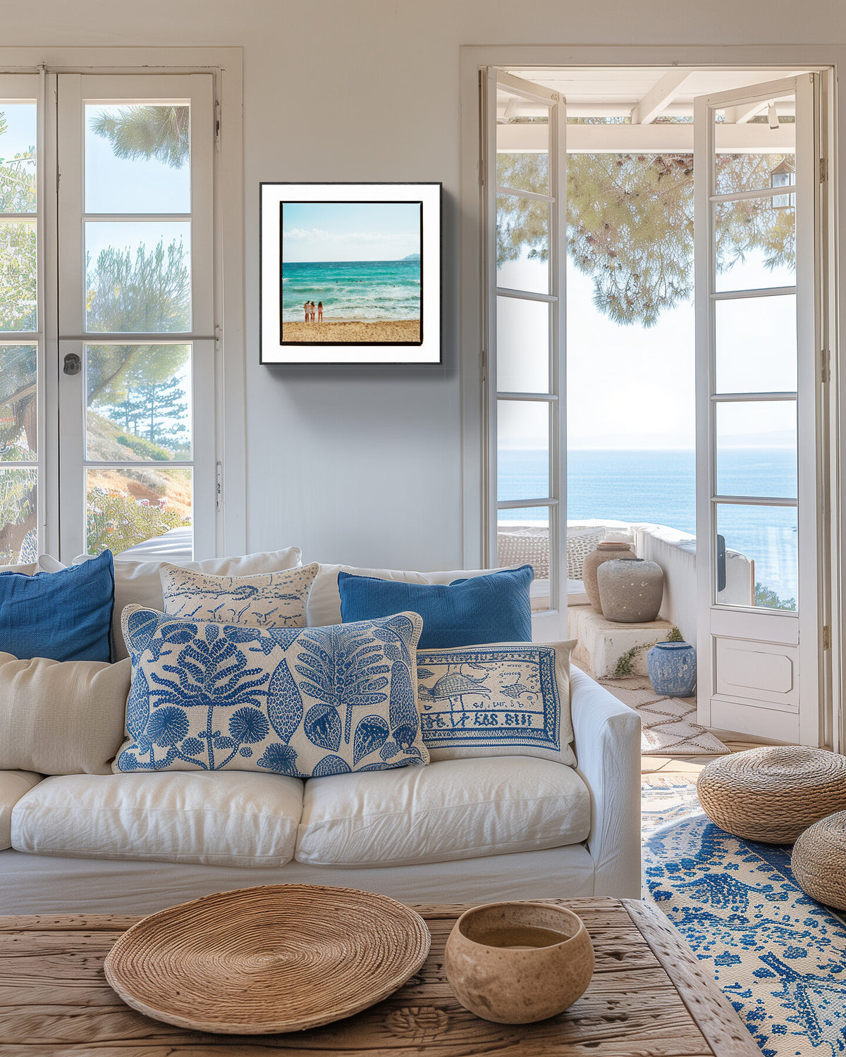 Boho Wall Art, Three girls on the beach, new beginning image