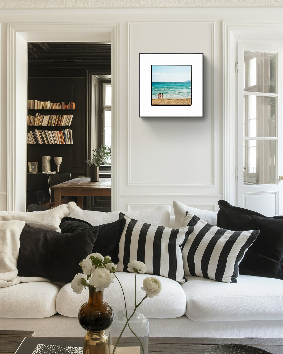 Boho Wall Art, Three girls on the beach, new beginning image