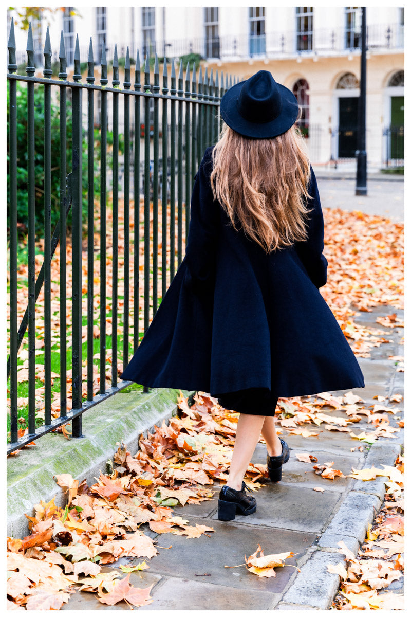 Woman Walking in London during the Autumn, London Photography, London Art Print, Streets of London
