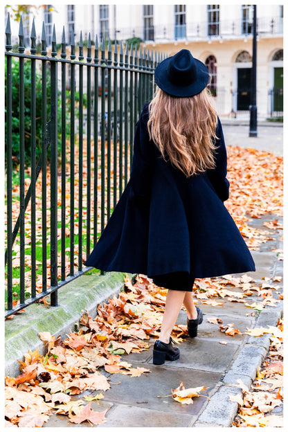 Woman Walking in London during the Autumn, London Photography, London Art Print, Streets of London