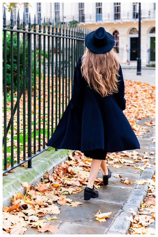Woman Walking in London during the Autumn, London Photography, London Art Print, Streets of London