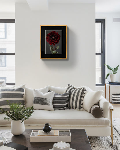 Dahlia Flower Botanical Art Print Floral Wall Decor