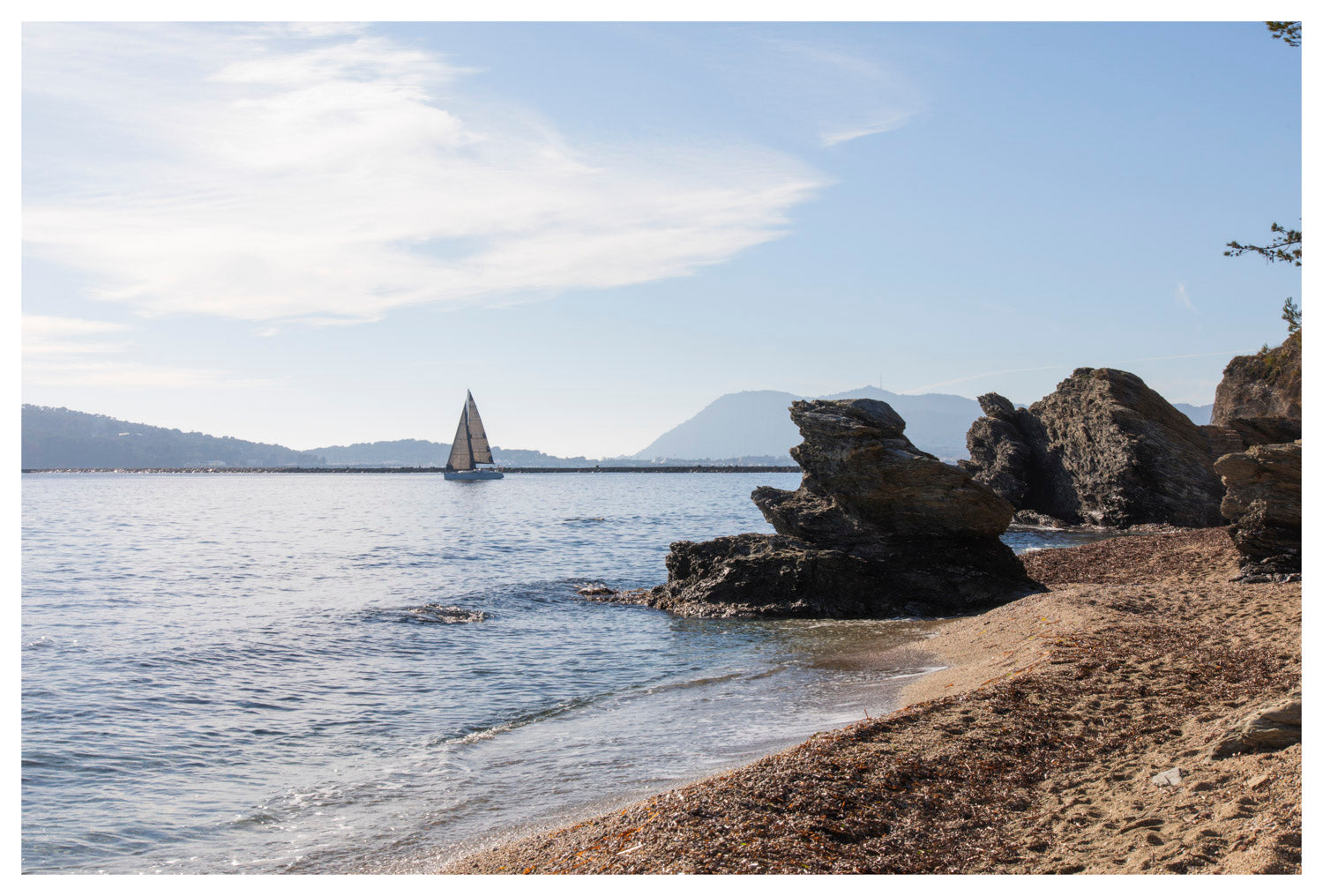 Plage de la Pinede Toulon Coastal Art Print – Archival Museum Quality Wall Art Rue Paradis Prints