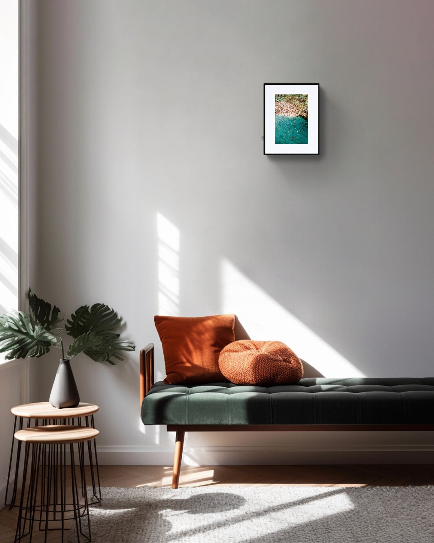 Polignano A Mare, Emerald  sea and Cliffs Wall Art – Coastal Serenity Portrait