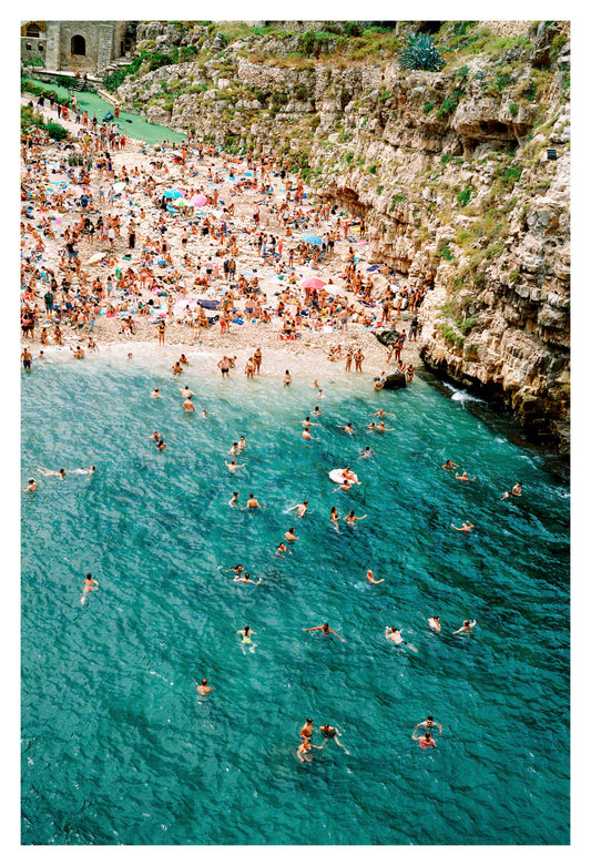 Polignano A Mare, Emerald  sea and Cliffs Wall Art – Coastal Serenity Portrait