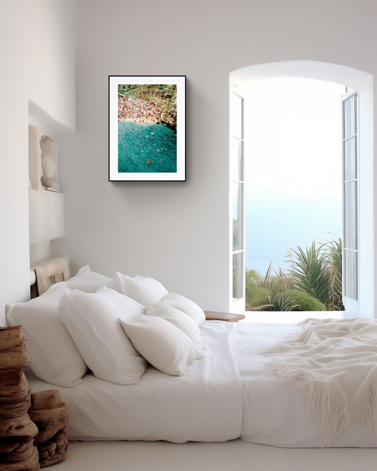 Polignano A Mare, Emerald  sea and Cliffs Wall Art – Coastal Serenity Portrait