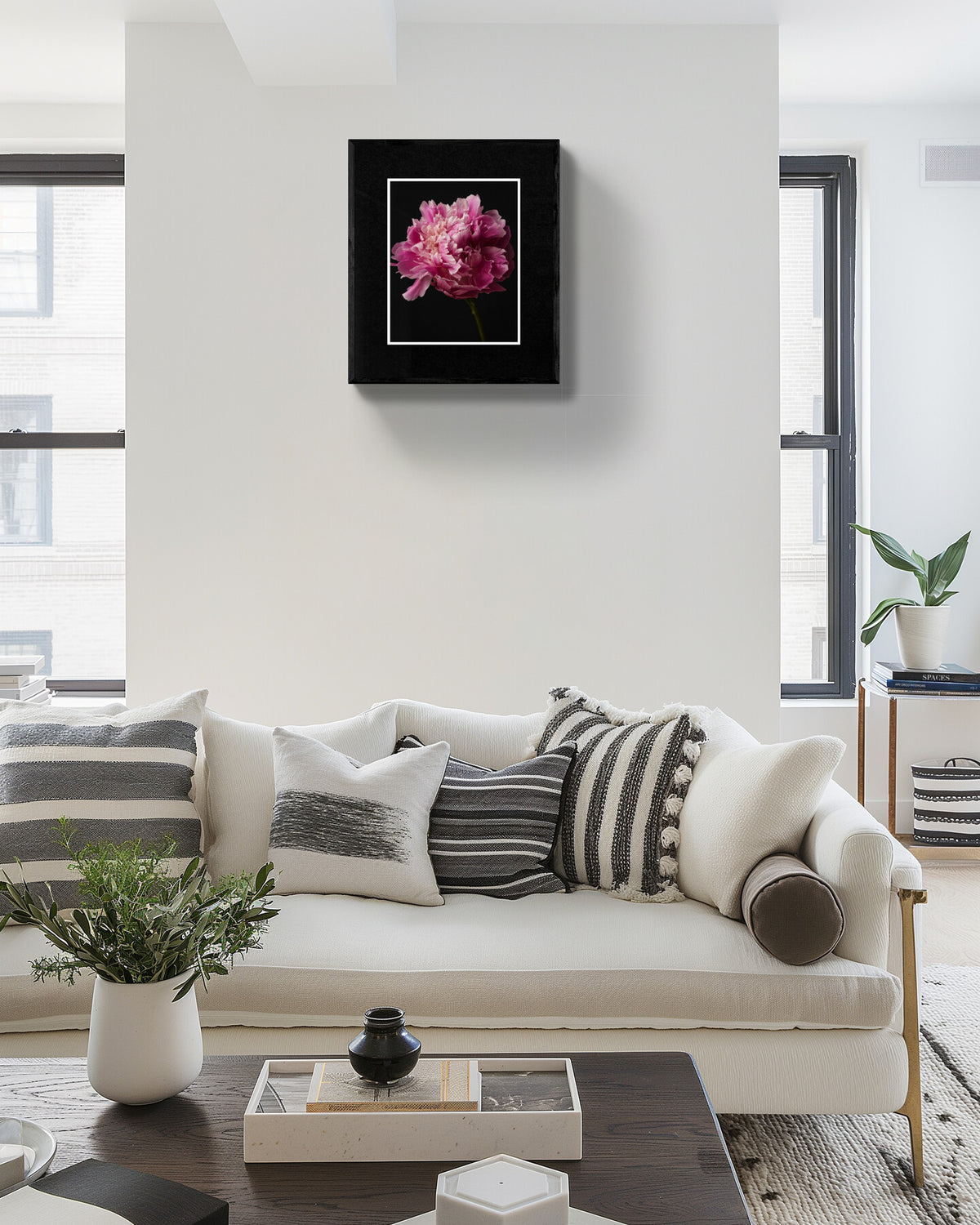 Resilient Bloom: Peony Portrait Art Print