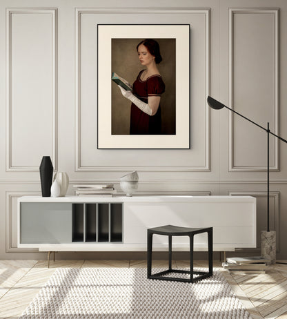 Words She Could Not Say Regency Portrait wall art 24x36 inches presented on the wall