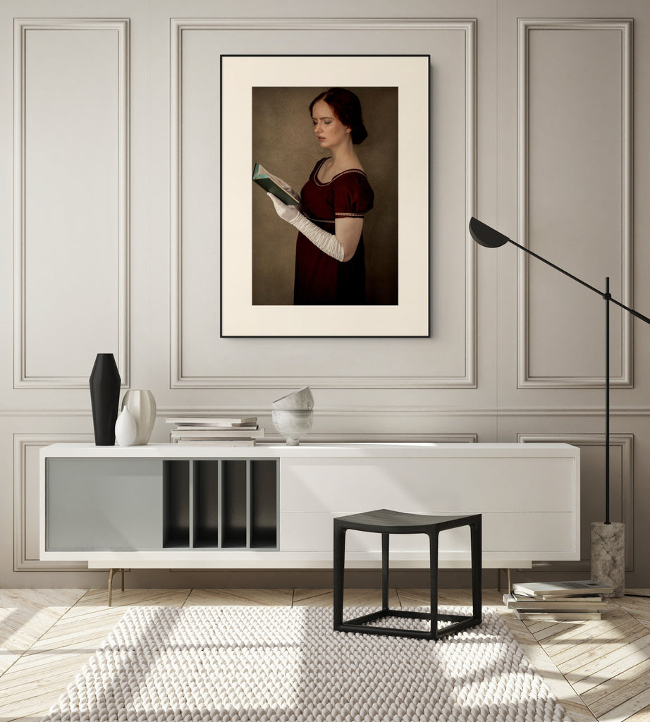 Words She Could Not Say Regency Portrait wall art 24x36 inches presented on the wall