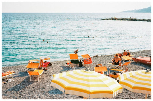 Italian riviera beach analogue photography | coastal wall art | italy home decor