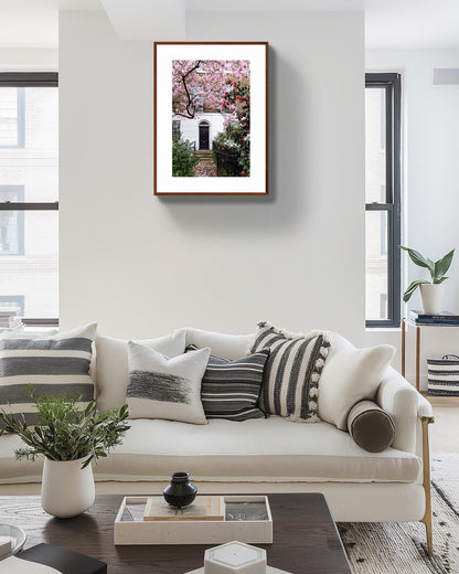 London fine art photography pink magnolia tree blossom spring home decor wall print