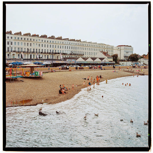 Herne Bay Pebble Peach Fine Art Print, Kent Coastline Wall Art