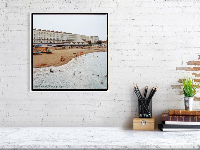 Herne Bay Pebble Peach Fine Art Print, Kent Coastline Wall Art