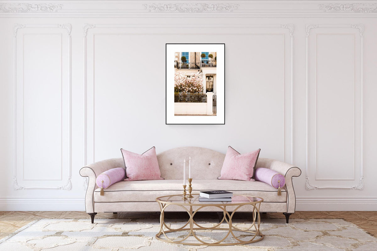 London magnolia blossom tree art print - uk spring photography wall decor