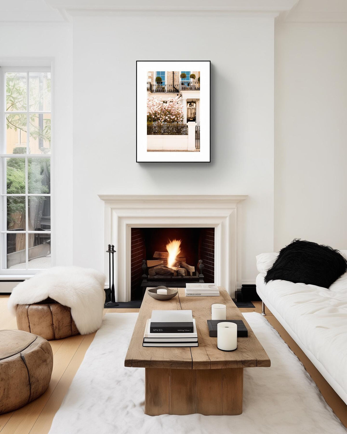 London magnolia blossom tree art print - uk spring photography wall decor