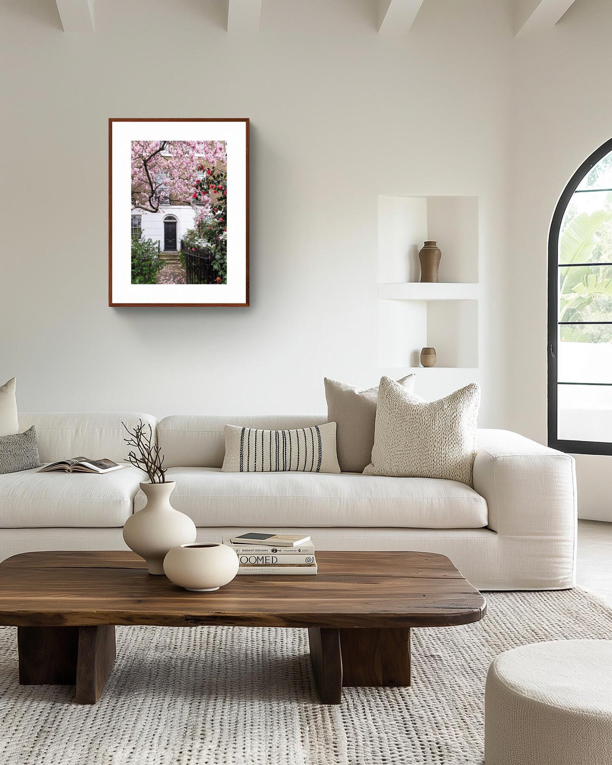 London fine art photography pink magnolia tree blossom spring home decor wall print