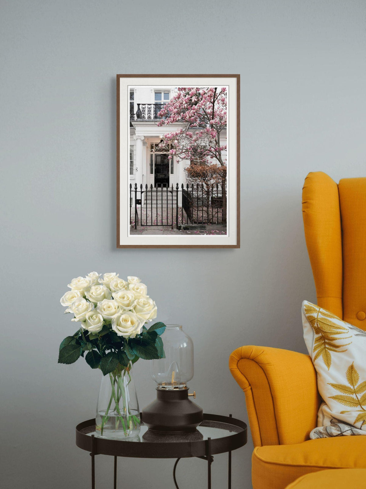 Magnolia Wall Art, London Spring Blossom Photography Print