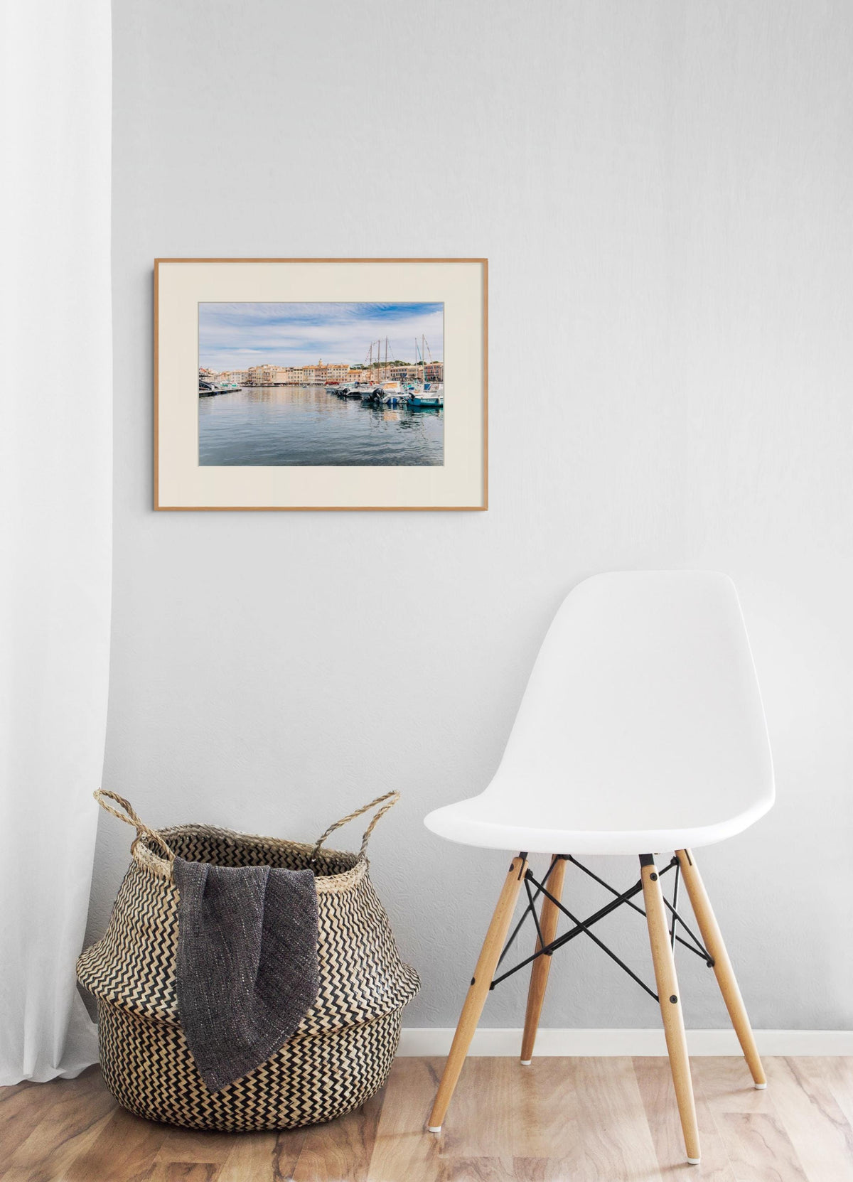 St Tropez Print | Coastal Wall Art of Old Port in French Riviera