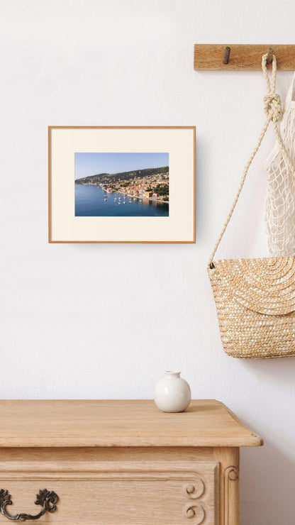 French Riviera Print of Villefranche-sur-Mer, Coastal Photography Wall Art