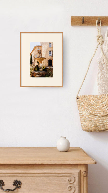 Fine Art Photography of Saignon Village Fountain, Provence Architecture Print