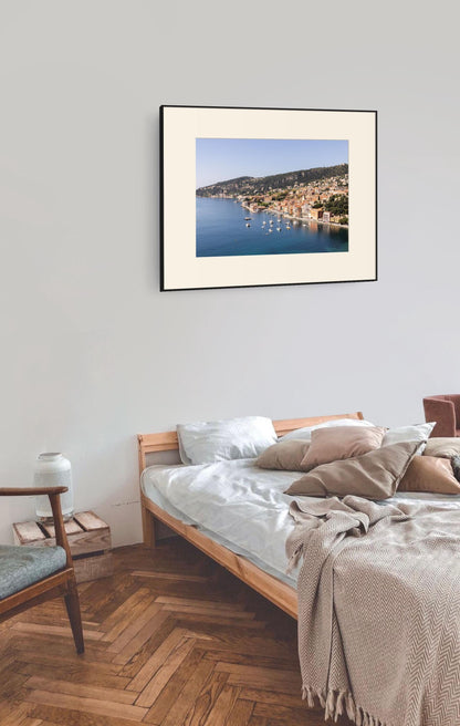 French Riviera Print of Villefranche-sur-Mer, Coastal Photography Wall Art