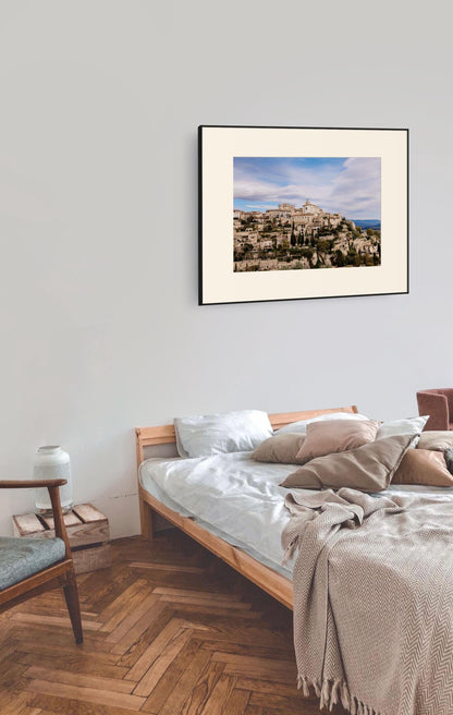 Gordes Provence Art Photography, Scenic Village Print for Home Decor