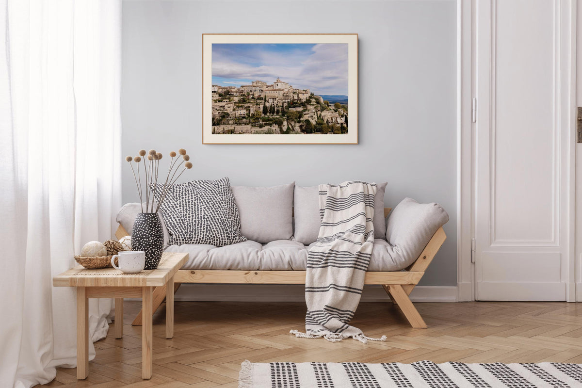 Gordes Provence Art Photography, Scenic Village Print for Home Decor
