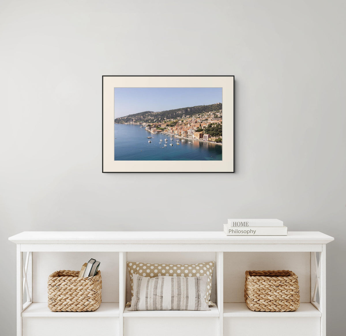 French Riviera Print of Villefranche-sur-Mer, Coastal Photography Wall Art
