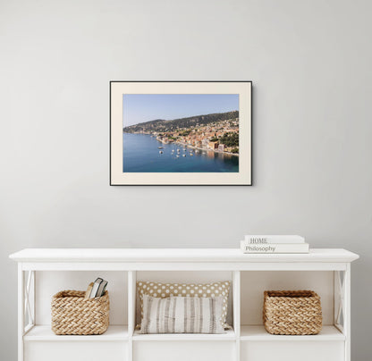 French Riviera Print of Villefranche-sur-Mer, Coastal Photography Wall Art