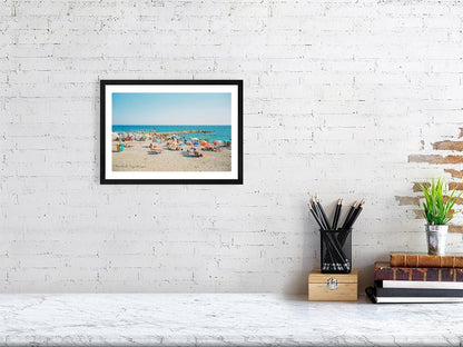 Italian Riviera Beach Wall Art, A Day At the Beach Rue Paradis Art Prints