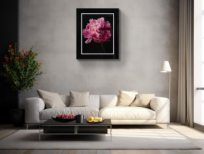 Resilient Bloom: Peony Portrait Art Print