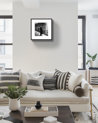 Black & White Berlin Photography - Film Portrait of Woman on Platform | Urban Fine Art Print" Rachel Vogeleisen Prints