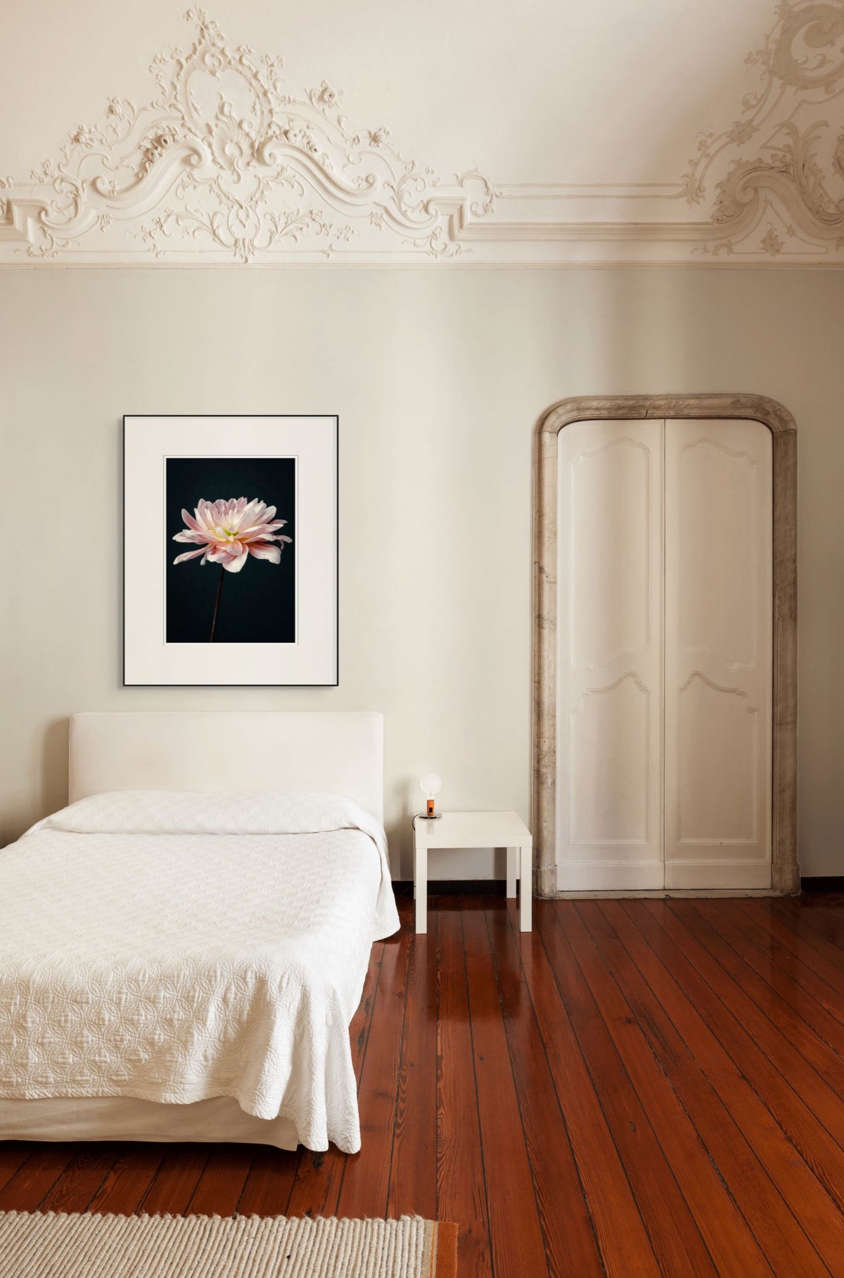 Pink Dahlia Flower, Botanical Art Print, Elegant Home Decor