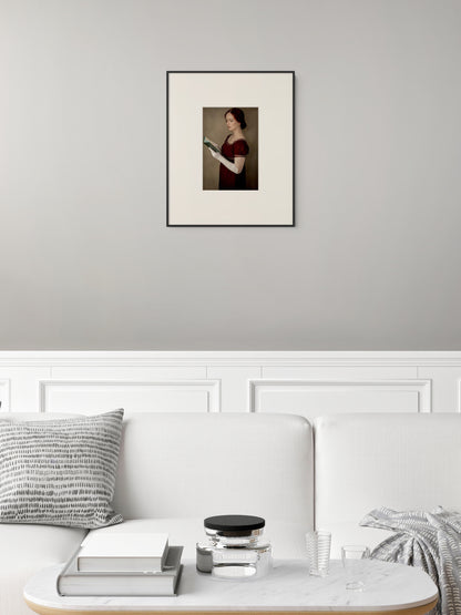 Words She Could Not Say Regency Portrait wall art 12x8  inches presented on the wall