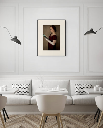 Words She Could Not Say Regency Portrait wall art 20x30  inches presented on the wall