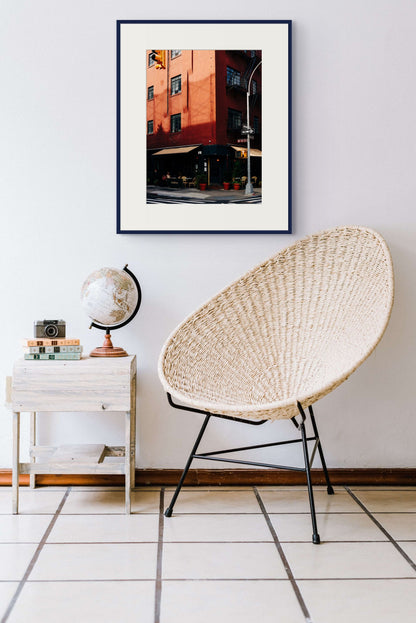 Greenwich Village Wall Art, New York Fine Art Photography, Terracotta Building Print, NYC Print for Living Room, Home Office, Gallery Wall